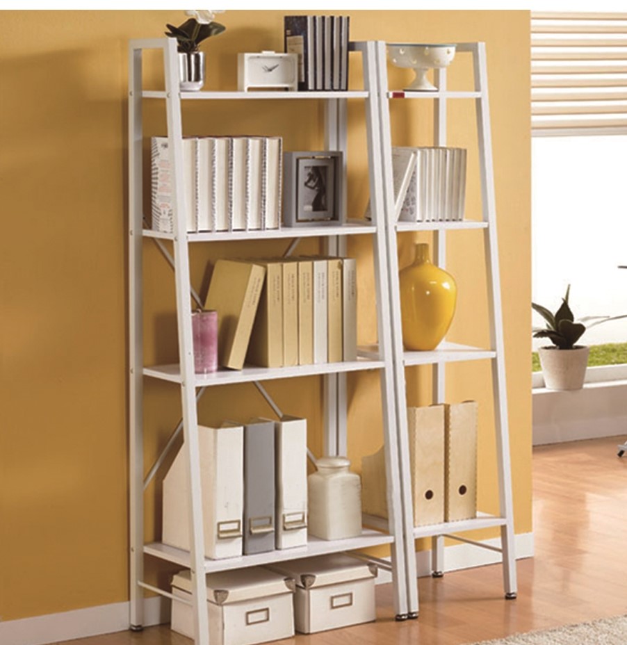modern metal ladder shelf bookcase