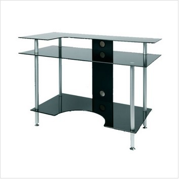 glass corner console table