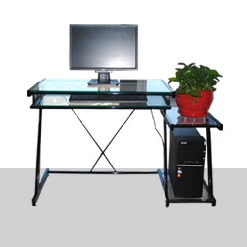 glass computer desks for small spaces