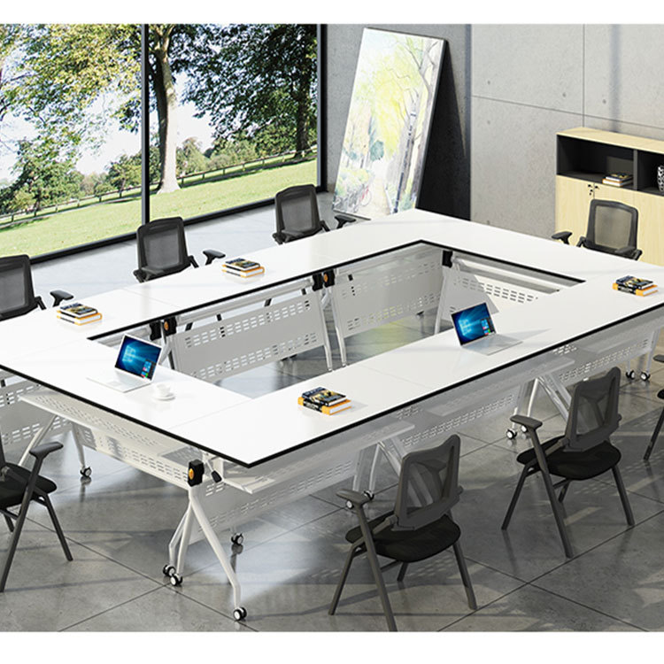 folding training conference table combo with rollers manufacturer