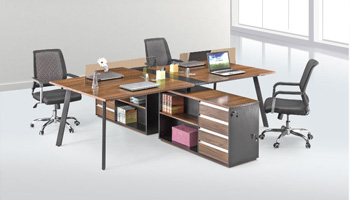 corner office desk with filing cabinets and drawers