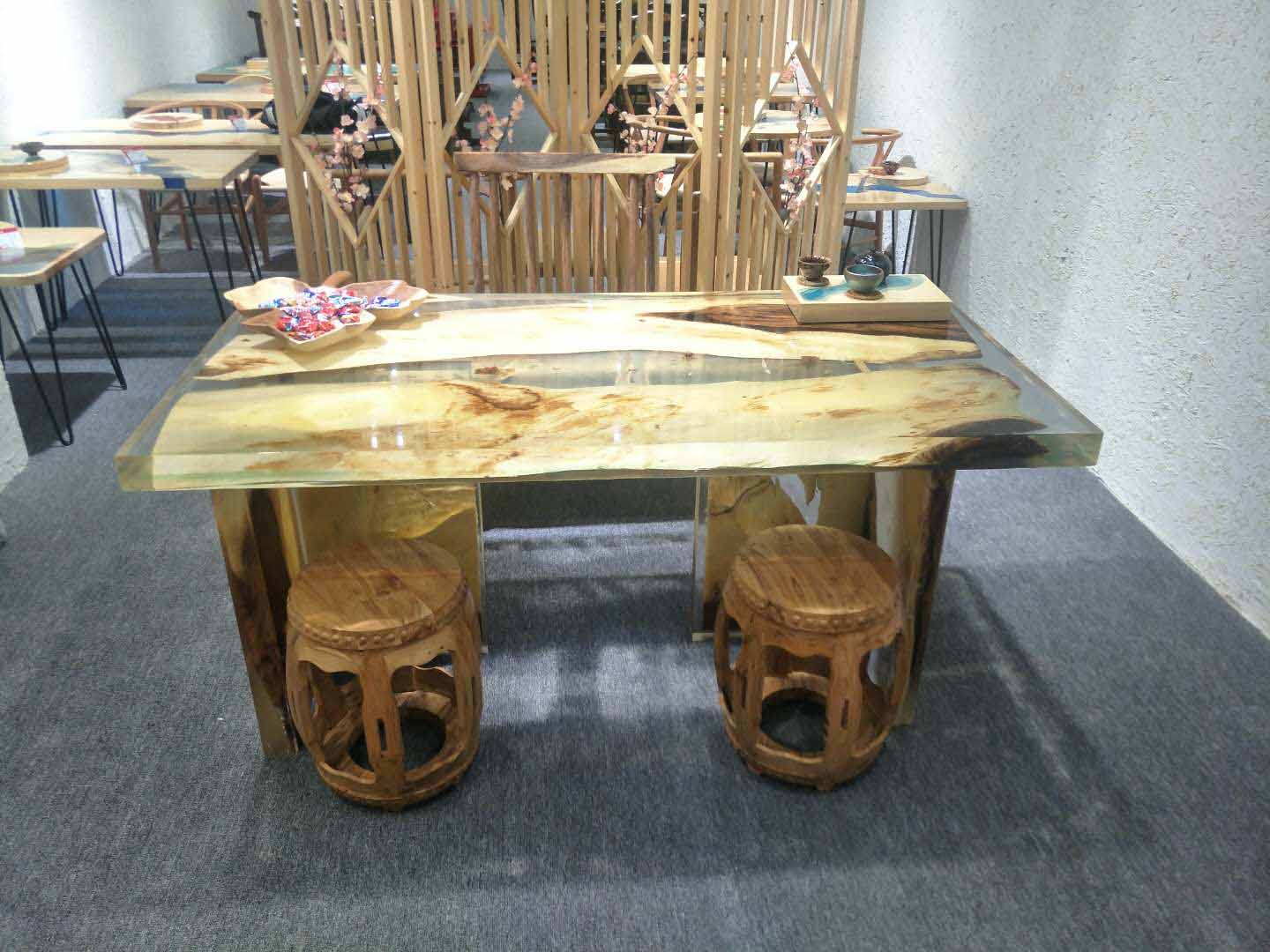 live edge river dining table