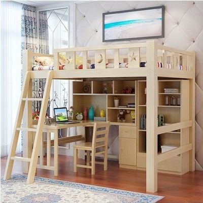 children loft bed with desk and closet full set