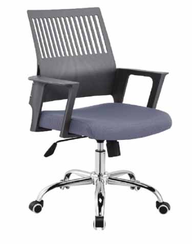 grey low back  fabric office chair