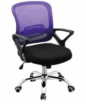 purple small office desk and chair