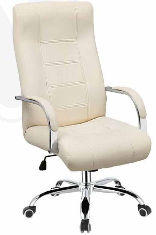 PU high back white desk office swivel chair